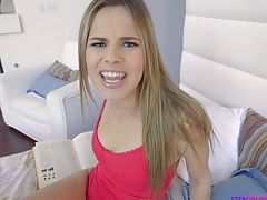 Hottie, When her stepbrother walks in on her masturbating Jillian Janson offers to suck him off so hes hard and ready to fuck