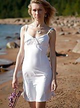 Nubiles Pics: Mariana - Stunning petite blonde fulfills her fantasy for some wild beach sex on camera